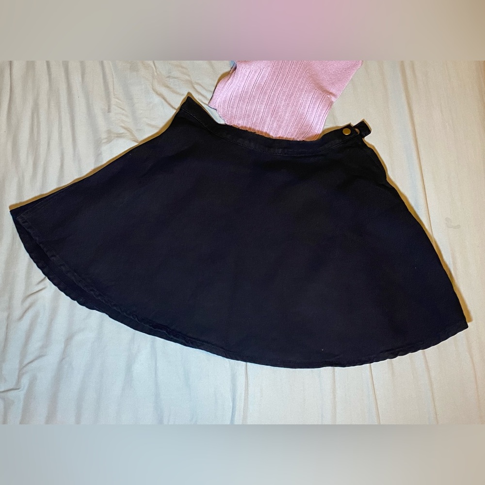 American Apparel Black Skater Skirt